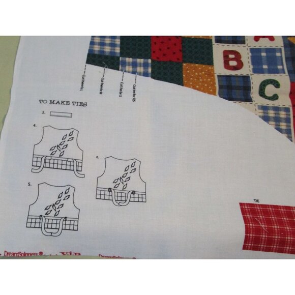 Vintage Uncut VIP  Back To School Vest Sewing Pattern Panel Fabric DIY Craft - Picture 5 of 11